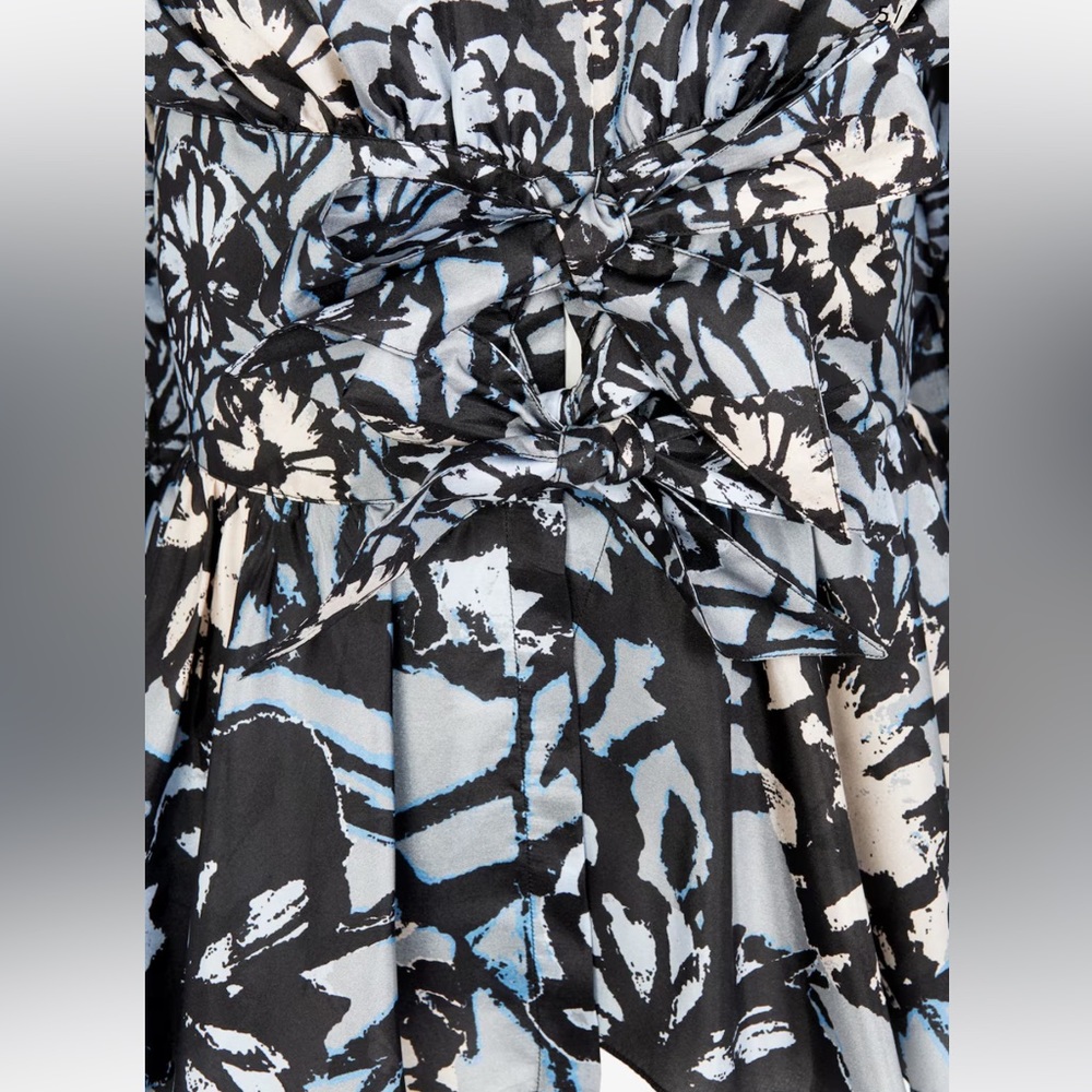 Alaia Blue and Black Patterned Top - Picture 4 of 10